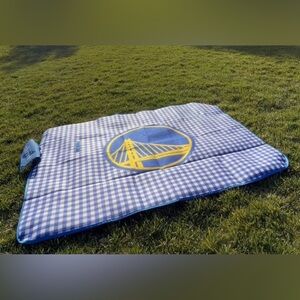 Golden State Warriors Blue and Yellow Checkered Blanket